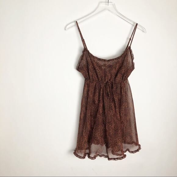 Victoria's Secret Sheer Leopard Print Chemise Medium - Picture 2 of 6